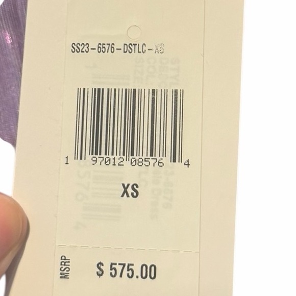 Retrofete Lavender Shimmer Purple Asymmetrical Dress DANIELE XS Shine Retrofête - Picture 11 of 11